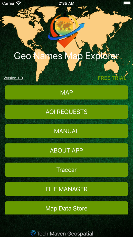 GeoNames Map Explorer screenshot 1