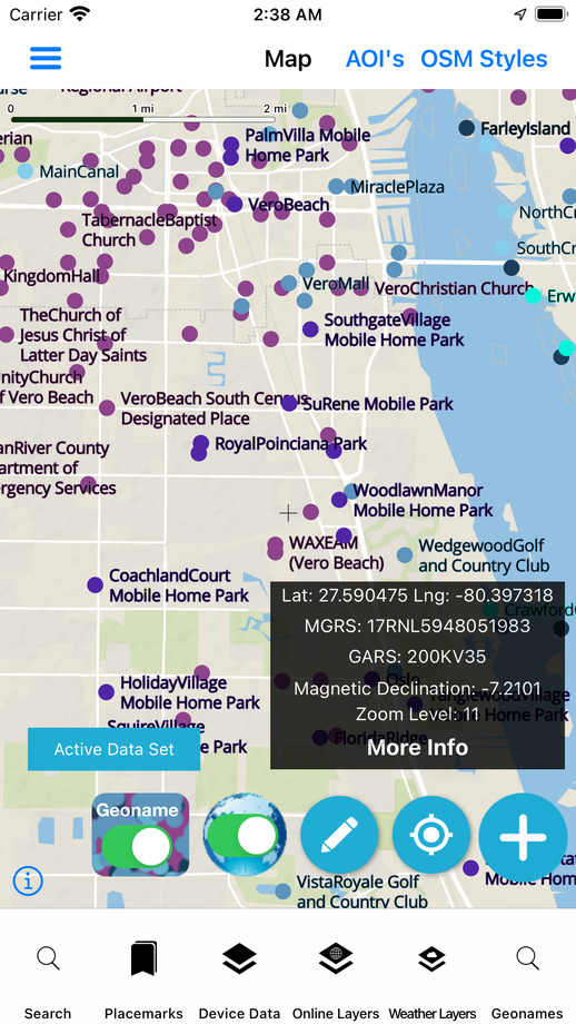 GeoNames Map Explorer screenshot 2